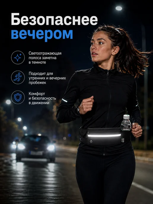 сумка для бега，сумка спортивная, черный, фото 7