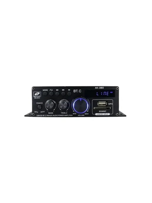 Аудио усилитель звука для колонок AK-380 800W 12V 2х канал, 800 Вт, фото 6