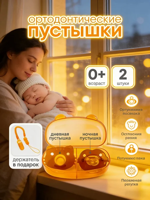 Соска для новорожденных 0-6 месяцев,2 шт, Детская пустышка, 2 шт