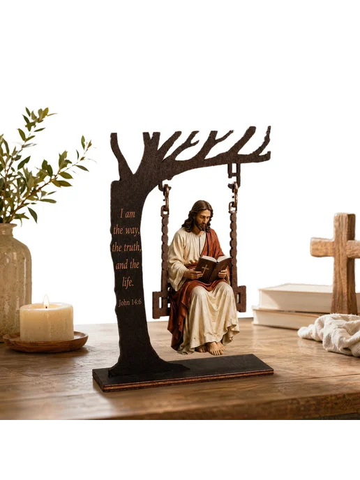 Christliches Иисус-качели-украшение 17.8 см Дерево, вариант, фото 2