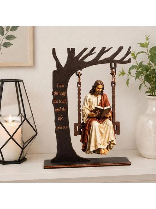 Christliches Иисус-качели-украшение 17.8 см Дерево, вариант, фото 8