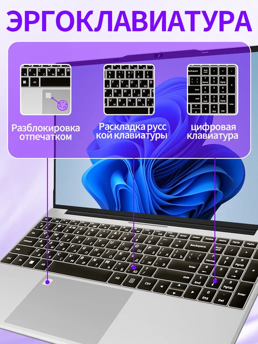 Высокопроизводительный игровой ноутбук—32ГБ+2048ГБ,20000 мАч, 32 ГБ, 2048 ГБ, фото 7