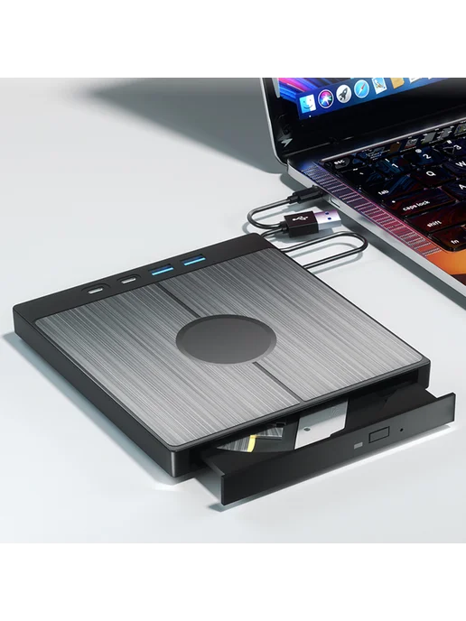 7 в 1 USB 3.0 внешний привод CD DVD с 2 портами USB Type-C, вариант, фото 2