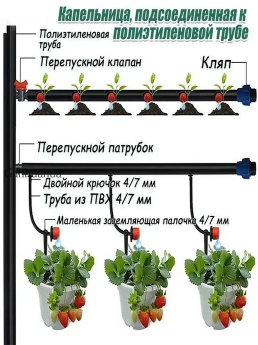 Капельница для капельного полива из биопластика, вариант, фото 2