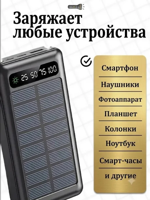 Повербанк 50 000 мАч Портативный аккумулятор для телефона, 0 мАч, фото 2