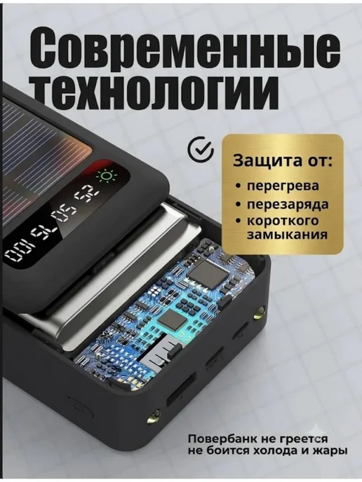Повербанк 50 000 мАч Портативный аккумулятор для телефона, 0 мАч, фото 5