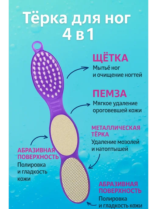 StivShops Пемза для ног с щеткой и теркой, вариант, фото 2