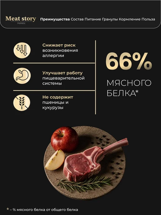 Сухой корм Meat Story для собак, мелкие, ягненок, 0,4 кг, фото 2