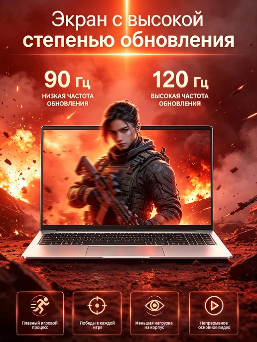 Мощный ноутбук 15,6 дюйма, 32 ГБ + 2048 ГБ, для игр и учёбы, 32 ГБ, 2048 ГБ, фото 3
