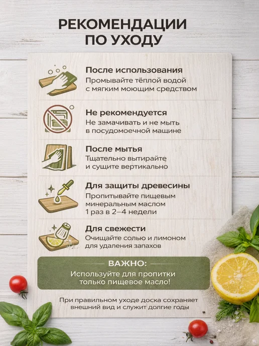 Astix Доска разделочная бамбуковая 40 см большая, бежевый, фото 6