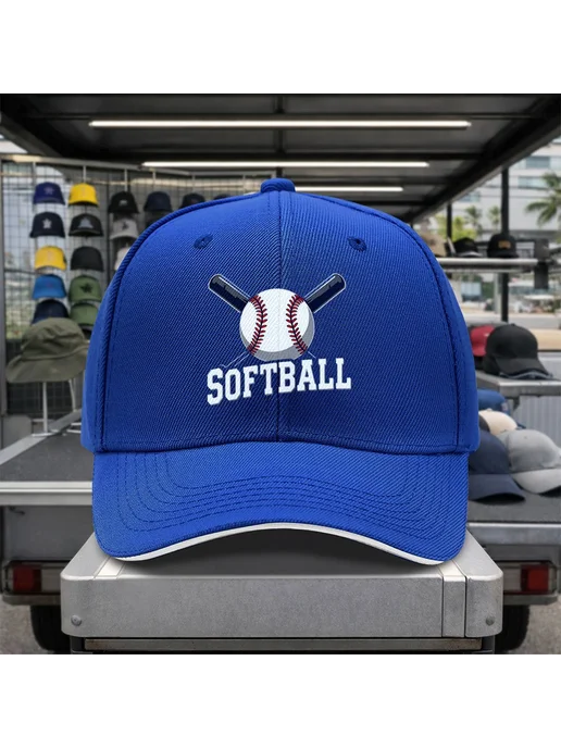SOFTBALL Письмо бейсбольная шляпка, синий