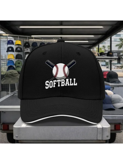 SOFTBALL Письмо бейсбольная шляпка, синий, фото 2