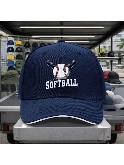 SOFTBALL Письмо бейсбольная шляпка, красный