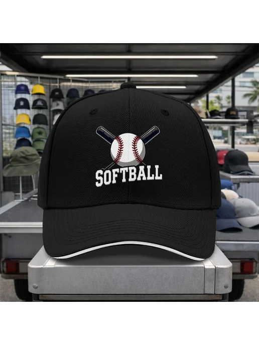 SOFTBALL Письмо бейсбольная шляпка, красный, фото 4