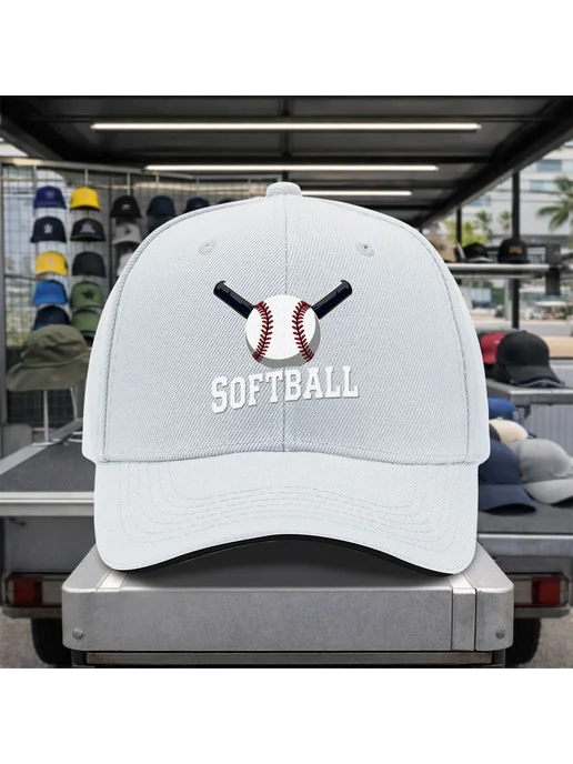 SOFTBALL Письмо бейсбольная шляпка, красный, фото 5