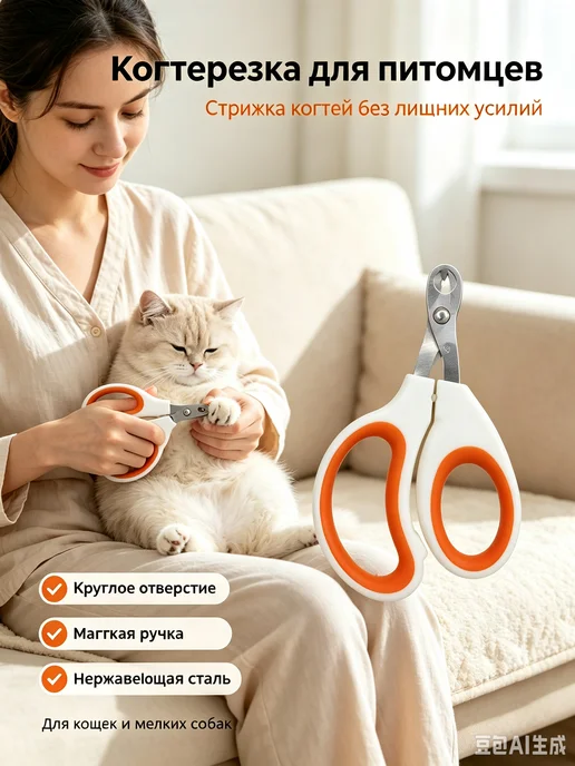 Ограничитель когтей бело-зелёный, отверстие Ø2 мм, оранжевый