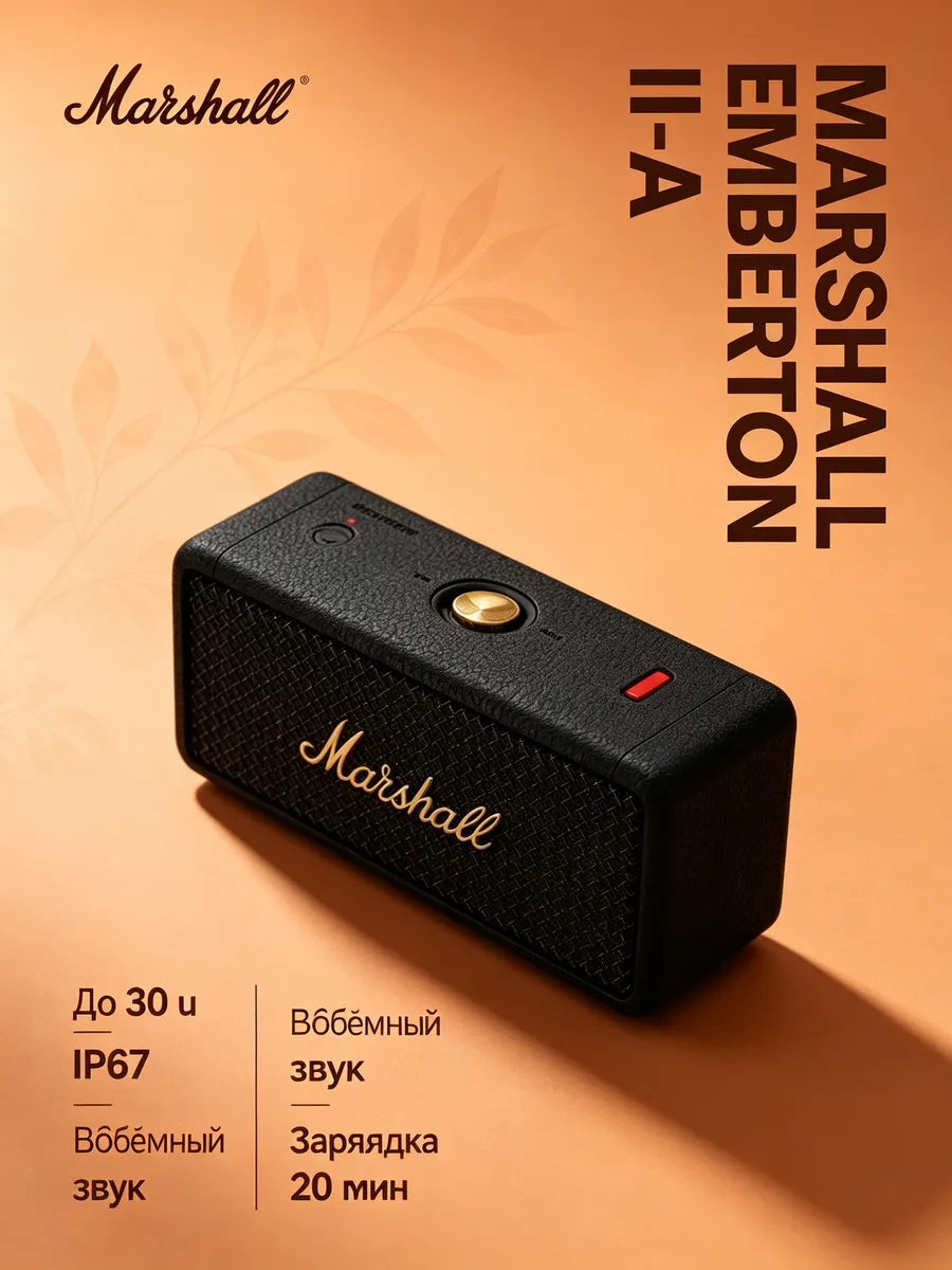 MARSHALL Emberton II, быстрая зарядка