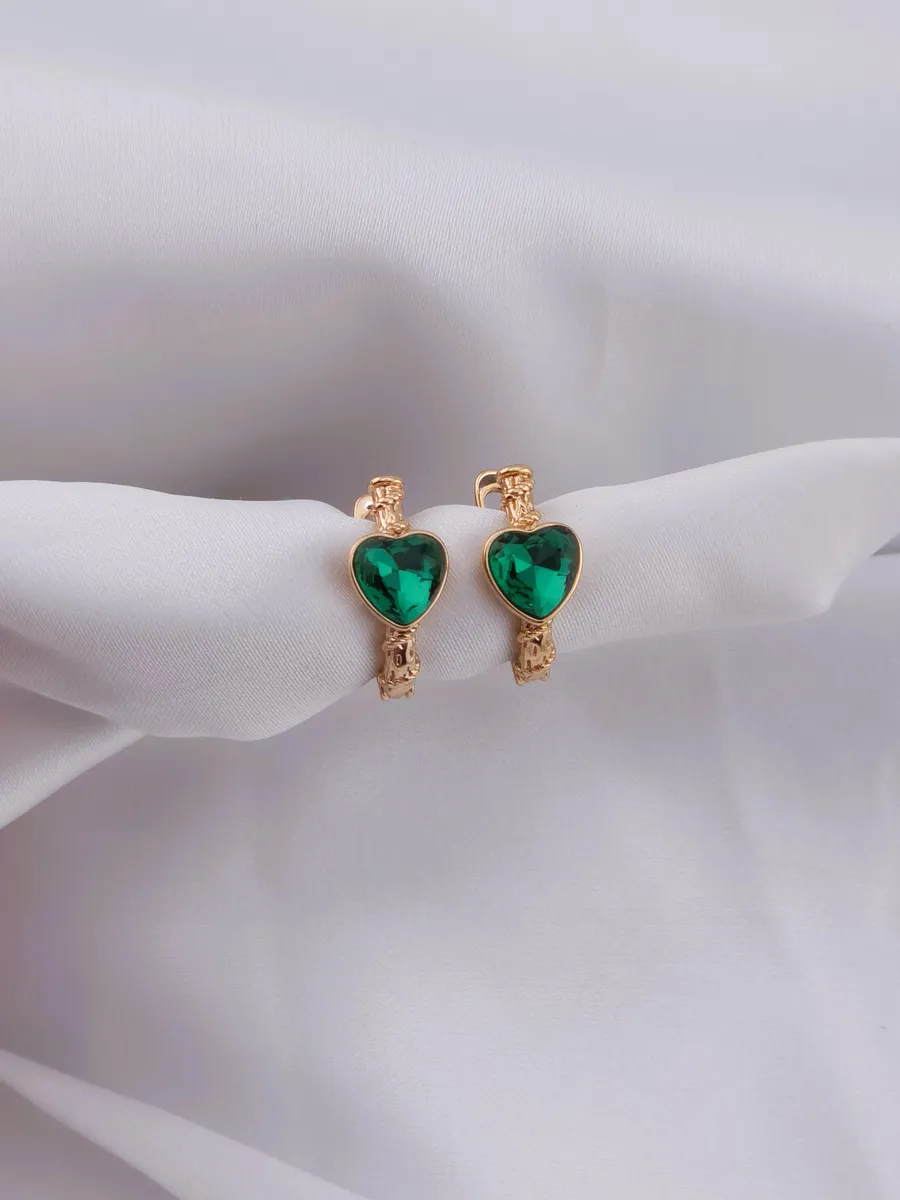 Серьги женские Swarovski, вставка 7 мм.