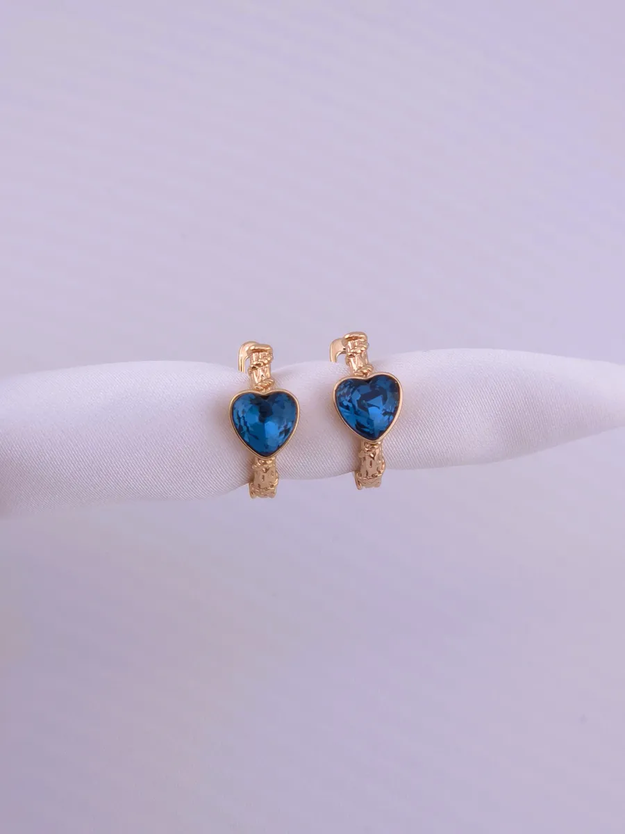 Серьги женские Swarovski, вставка 7 мм.