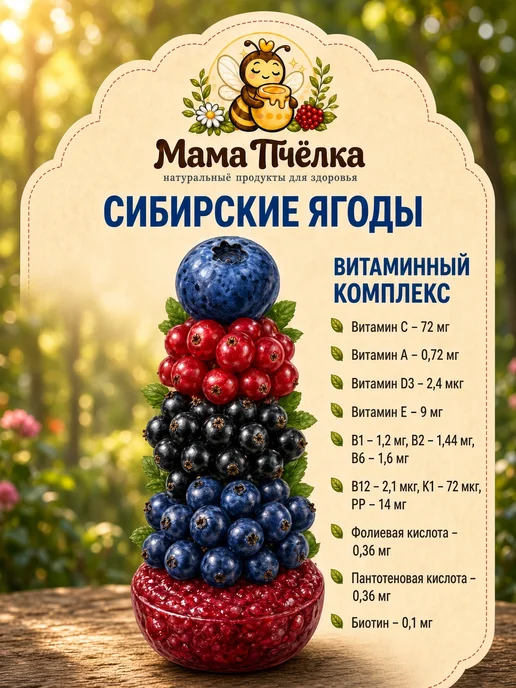 Кисель Ягодный "Сибирские ягоды" быстрорастворимый 1 кг, 1 кг, фото 2