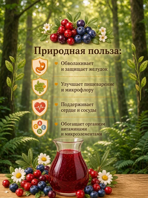 Кисель Ягодный "Сибирские ягоды" быстрорастворимый 1 кг, 1 кг, фото 5