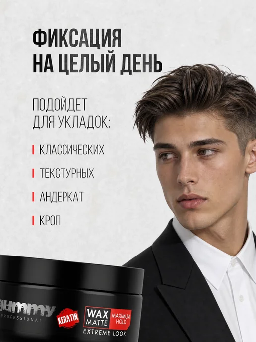 GUMMY PROFESSIONAL Матовая глина для укладки волос Gummy Maximum Hold 150 мл, 150 мл, фото 3