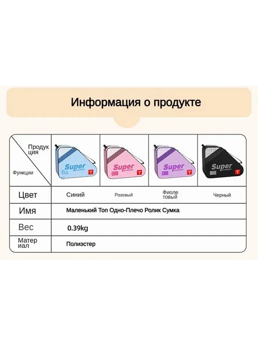 Сумка для роликов дышащая, большое пространство синий, синий, фото 2