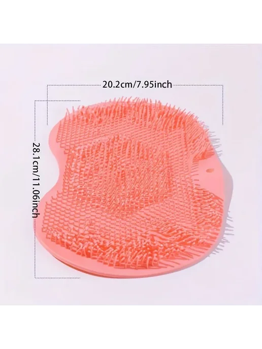 Силиконовая массажная мочалка для душа и ванны Серый, розовый, фото 7
