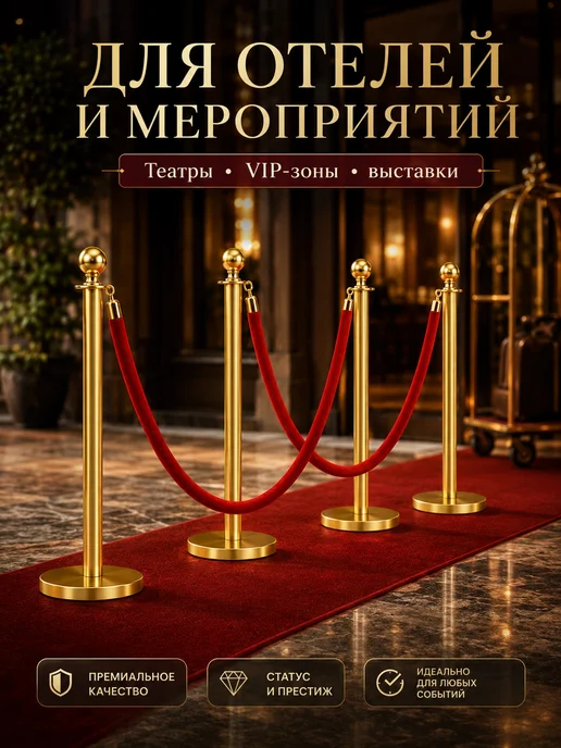 Стойки ограждения металлические, 4 шт + 3 каната, 4 шт, фото 6