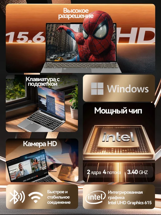 Ноутбук для работы и учебы Игровой ，RAM 32 ГБ SSD 2048 ГБ, 32 ГБ, 2048 ГБ, фото 2