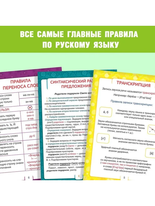 Набор учебных шпаргалок для начальной школы, вариант, фото 4