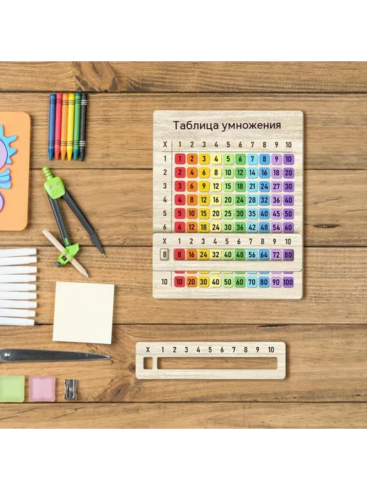 Таблица умножения, набор для 1 класса, для школы и подарок, вариант, фото 7