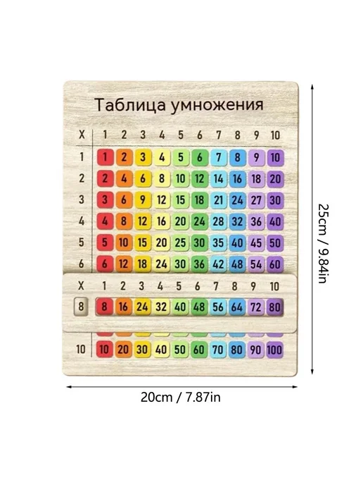 Таблица умножения, набор для 1 класса, для школы и подарок, вариант, фото 8