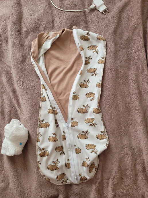AllBaby Пеленка-кокон на молнии, бежевый, фото 4