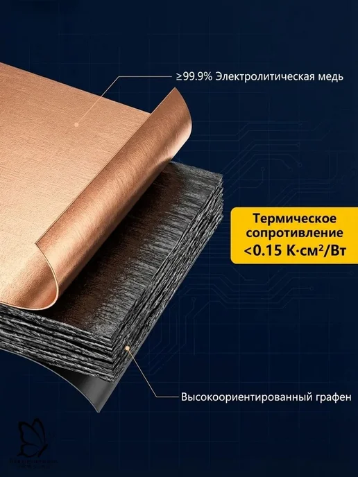 Самоклеящаяся теплопроводящая прокладка из медной фольги, вариант, фото 6