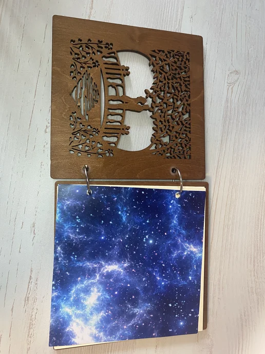 Woodlight decor Гостевая книга книга пожеланий свадебная, коричневый, фото 3