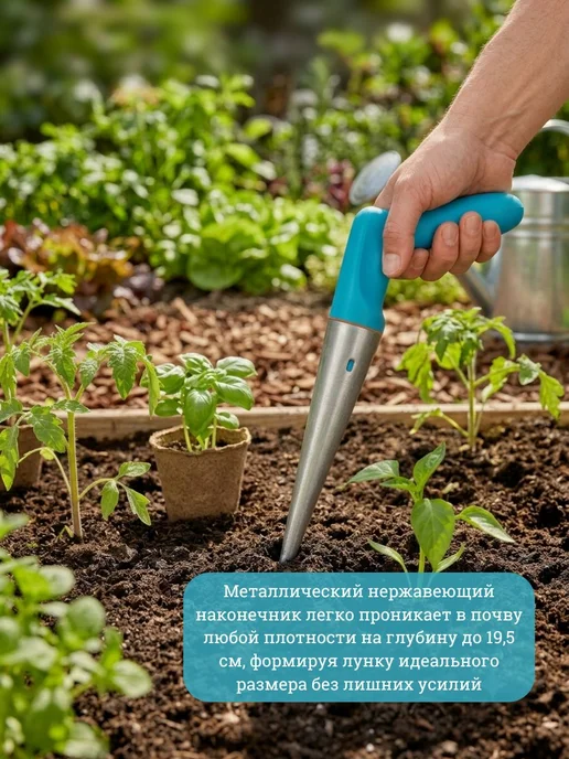 Gardena Посадочный колышек Сажатель для рассады с наконечником 3487, голубой, фото 2