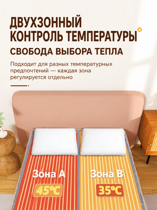 Электропростынь с подогревом односпальная, серый, фото 3