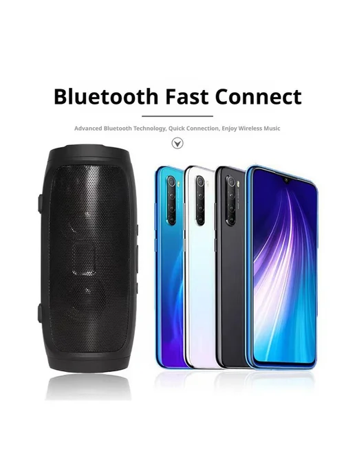 J007 Колонка портативная Bluetooth с объемным звуком красная, красный, фото 3