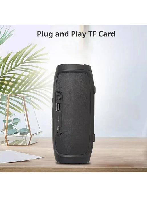 J007 Колонка портативная Bluetooth с объемным звуком красная, красный, фото 4