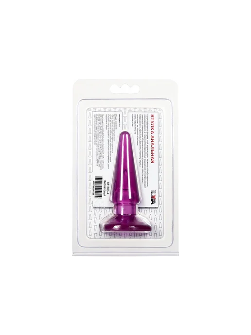 Toyfa Basic Анальная втулка Basic, PVC, 9,5 см, фиолетовый, фото 4