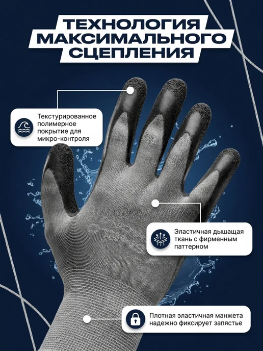 SMELO WATER GEAR Перчатки базовые гоночные SMELO, серый, фото 3