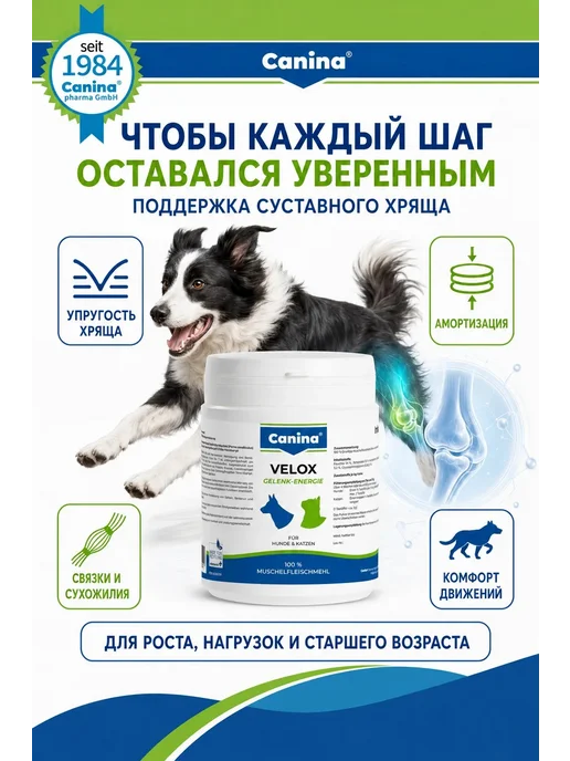 Canina pharma GmbH Хондропротектор для собак и кошек Canina Velox Gelenk, 150 г, 150 г, фото 3