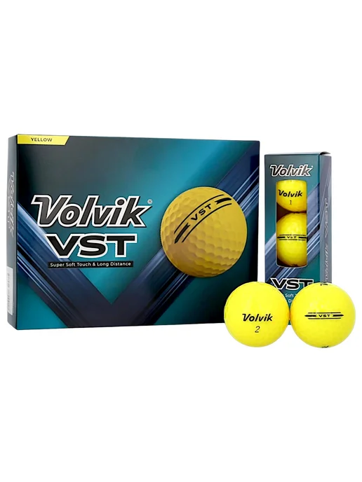 VOLVIK Мячи для гольфа VST 12 штук желтые, желтый