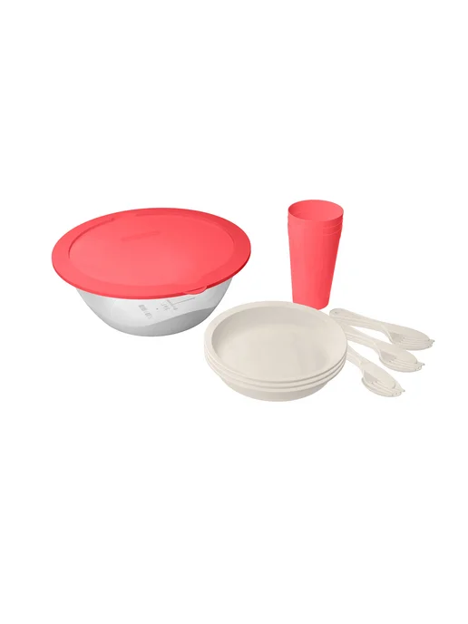 FUNCOOK Набор многоразовой посуды для пикника на 3 персоны, белый, фото 4