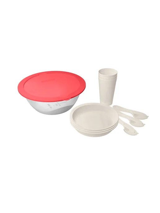 FUNCOOK Набор многоразовой посуды для пикника на 3 персоны, белый, фото 5