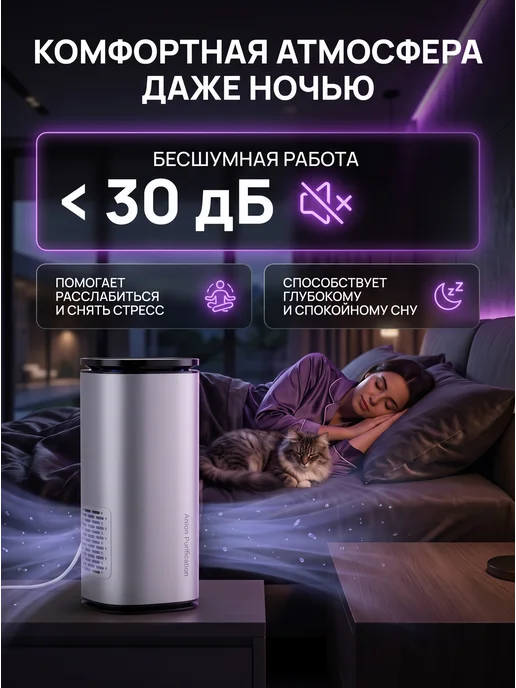 Sweet Haven Очиститель воздуха с HEPA-фильтром для дома и автомобиля, белый, фото 4