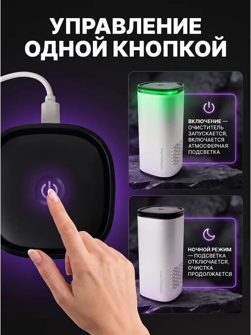 Sweet Haven Очиститель воздуха с HEPA-фильтром для дома и автомобиля, белый, фото 5
