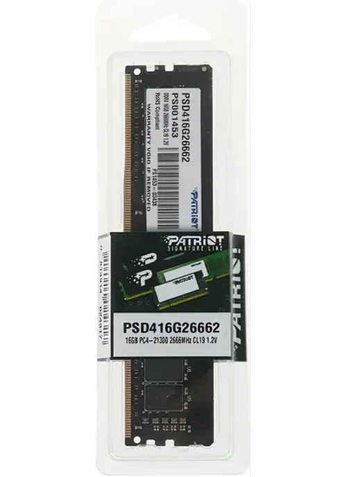 Оперативная память Patriot DDR4 16Gb 2666MHz PVS416G266C8S SO-DIMM, 16 ГБ, 416 г, фото 2