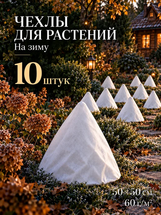 ProfyHome Чехол укрытие для растений роз на зиму 10 шт, 10 шт
